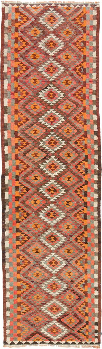 Vintage Tribal Kilim Runner - 2' 10" x 10'  (34" x 120")