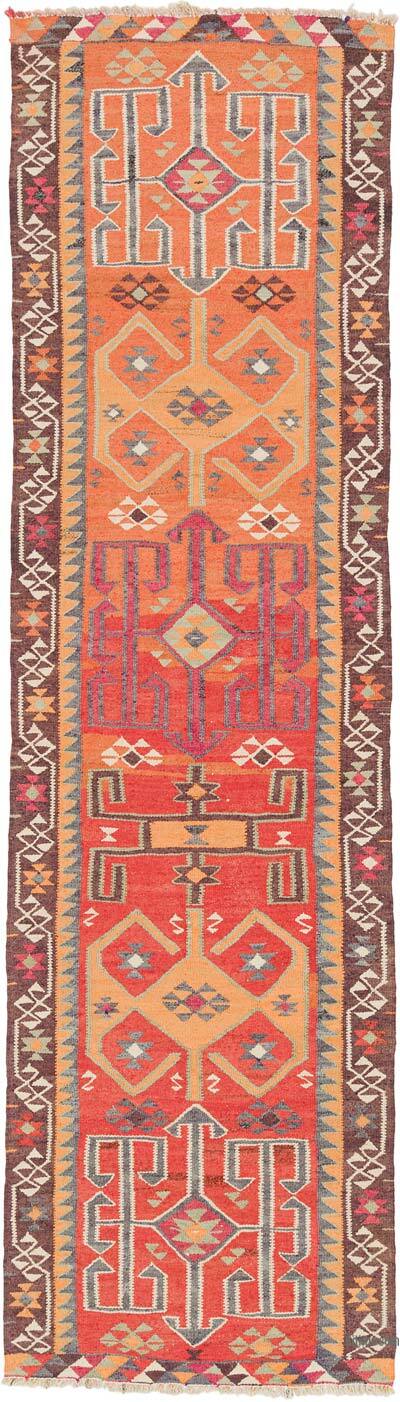 Vintage Anadolu Kilim Yolluk - 100 cm x 350 cm