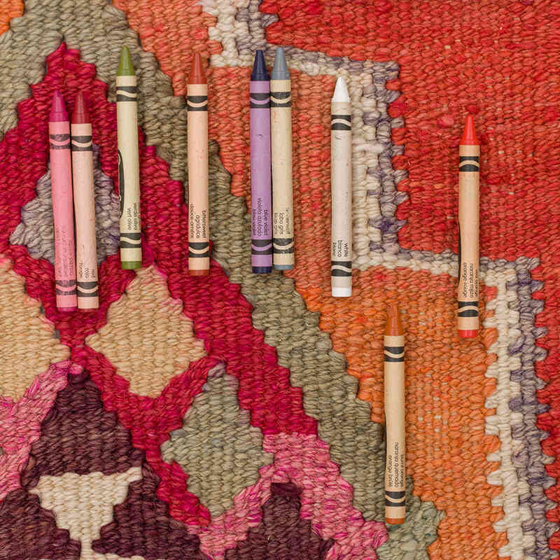 Alfombra Kilim Tribal Vintage - 90 cm x 300 cm - K0077287