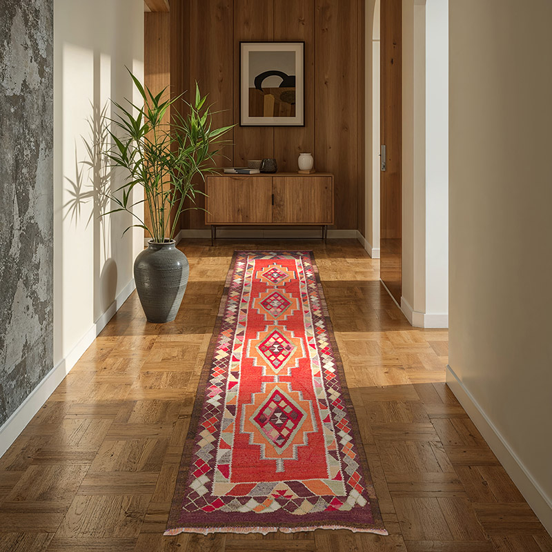 Alfombra Kilim Tribal Vintage - 90 cm x 300 cm - K0077287