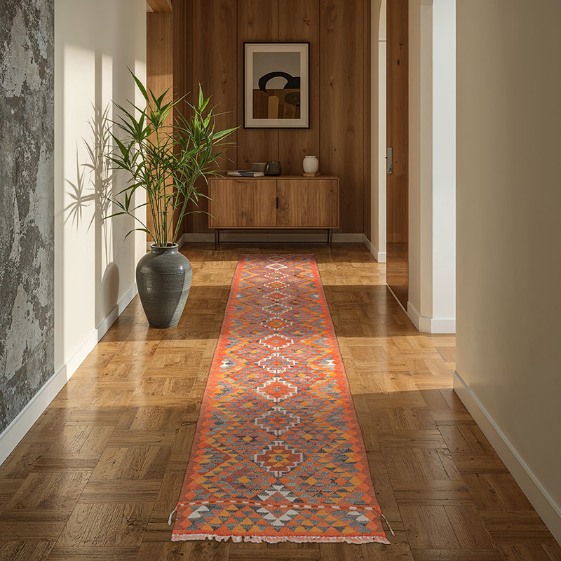 Alfombra Kilim Tribal Vintage - 83 cm x 291 cm - K0077289