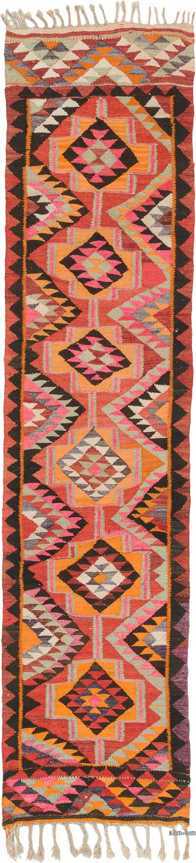 Vintage Tribal Kilim Runner - 2' 9" x 11' 4" (33" x 136")