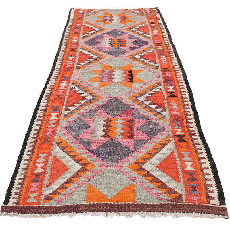 Vintage Tribal Kilim Runner - 3'  x 9' 4" (36" x 112") - K0077293