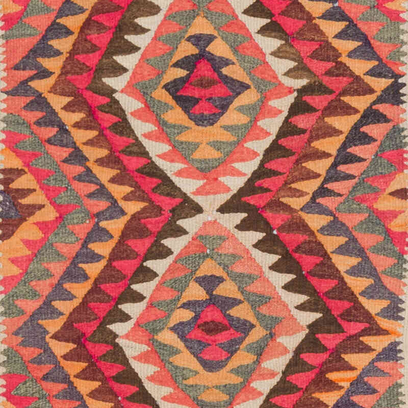 Vintage Tribal Kilim Runner - 2' 9" x 11' 4" (33" x 136") - K0077295