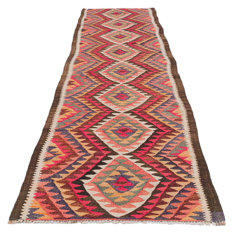 Vintage Tribal Kilim Runner - 2' 9" x 11' 4" (33" x 136") - K0077295