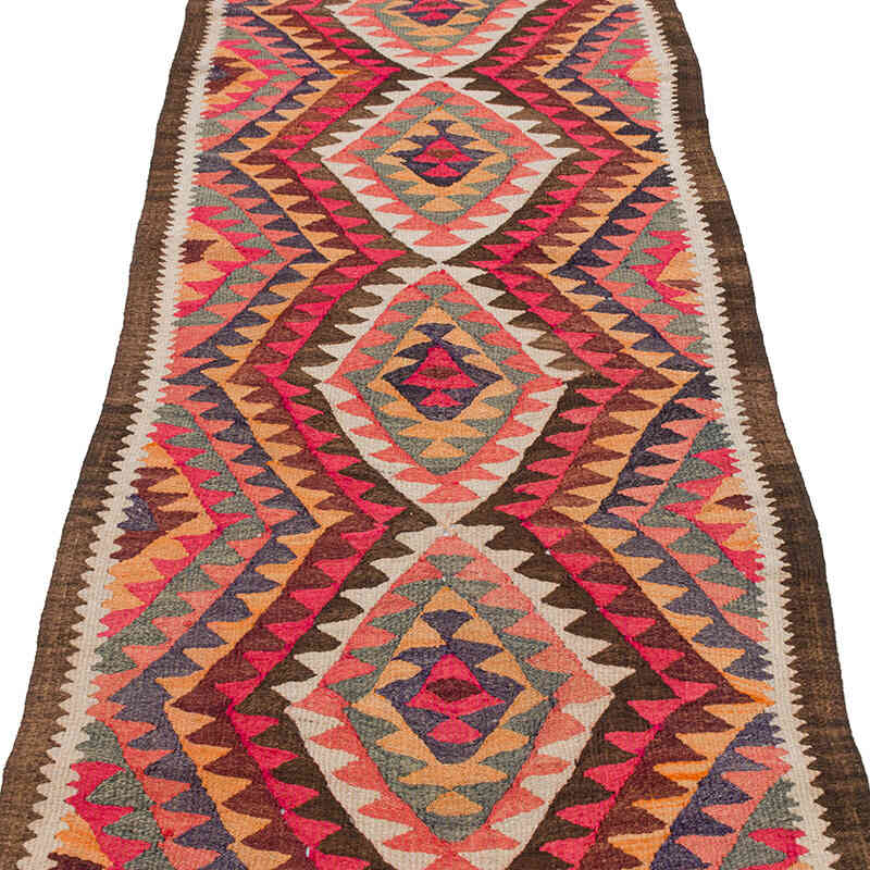 Vintage Tribal Kilim Runner - 2' 9" x 11' 4" (33" x 136") - K0077295