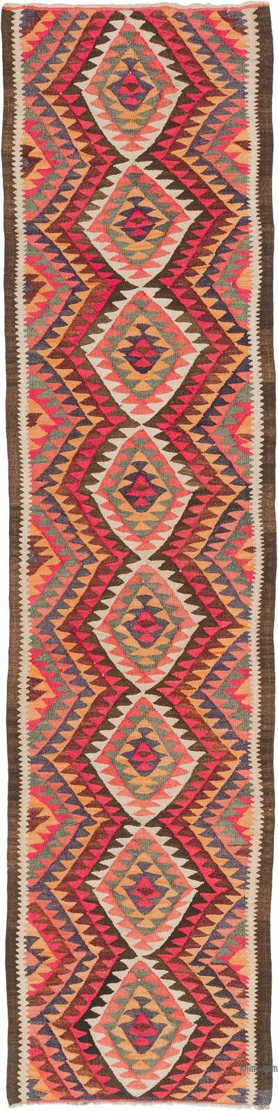 Alfombra Kilim Tribal Vintage - 85 cm x 345 cm