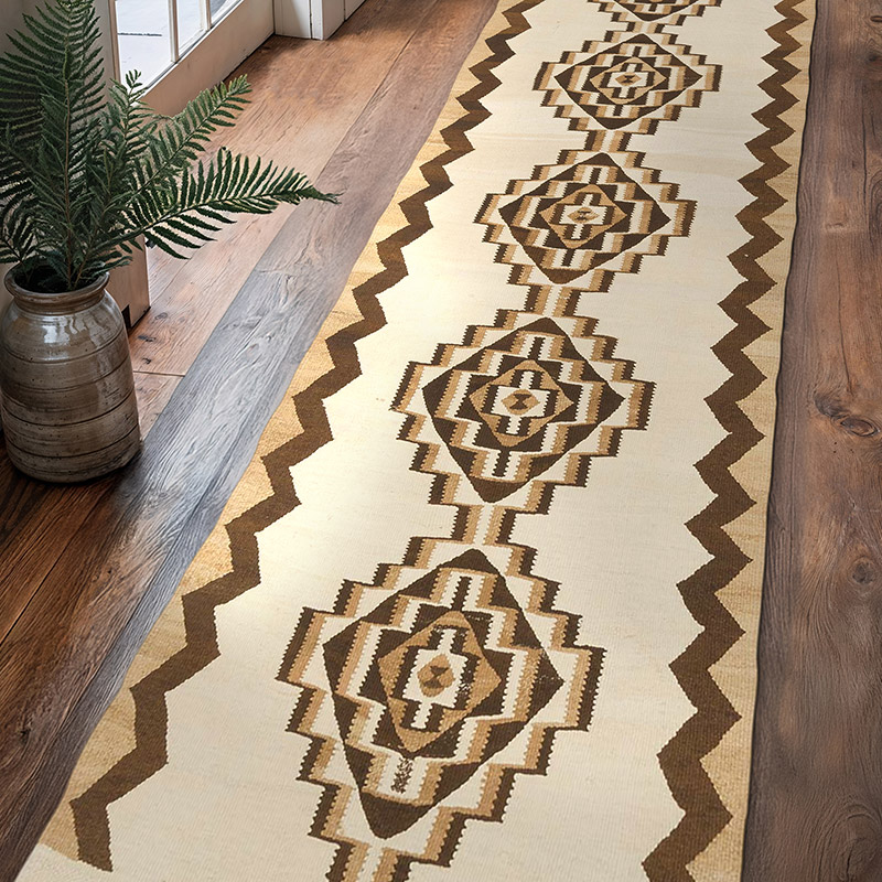 Alfombra Kilim Tribal Vintage - 96 cm x 352 cm - K0077297