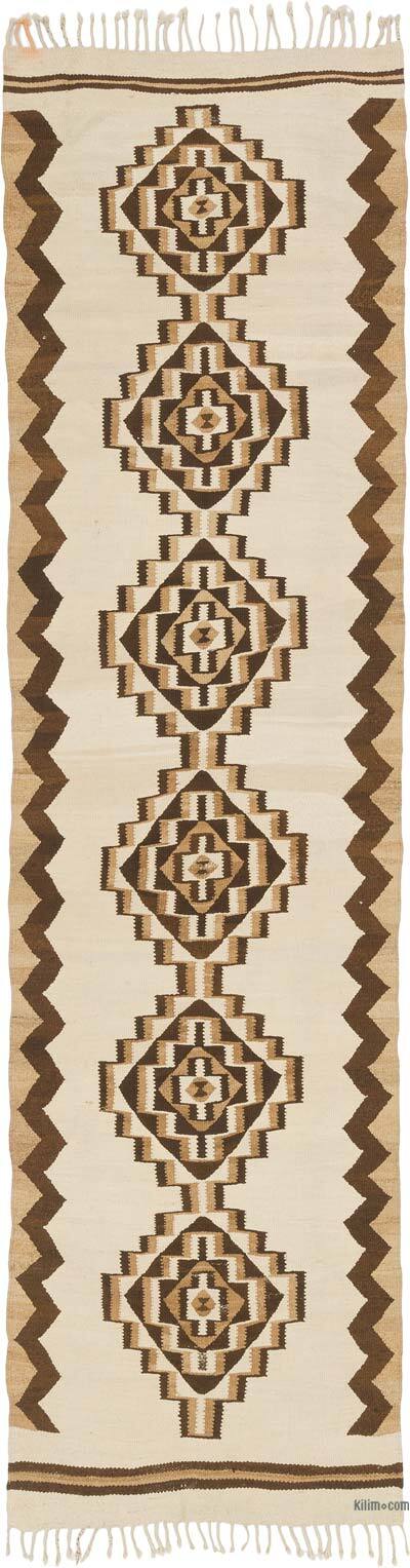 Vintage Tribal Kilim Runner - 3' 2" x 11' 7" (38" x 139")