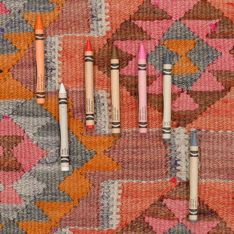 Vintage Tribal Kilim Runner - 2' 7" x 9' 3" (31" x 111") - K0077305