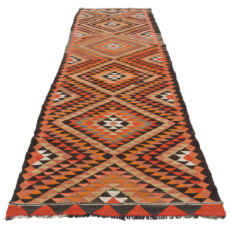 Vintage Tribal Kilim Runner - 2' 9" x 10' 4" (33" x 124") - K0077308