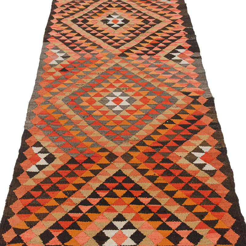 Vintage Tribal Kilim Runner - 2' 9" x 10' 4" (33" x 124") - K0077308