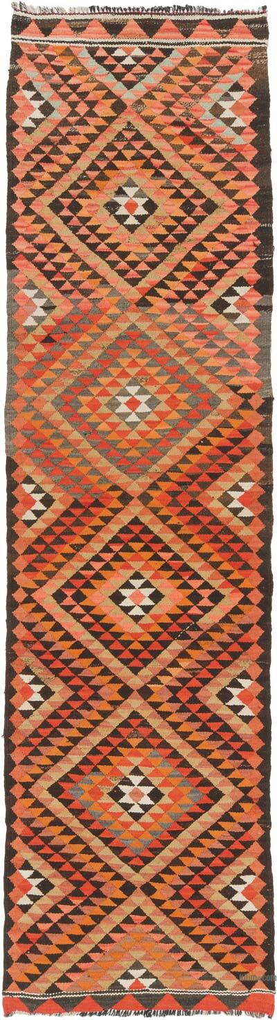 Vintage Tribal Kilim Runner - 2' 9" x 10' 4" (33" x 124")
