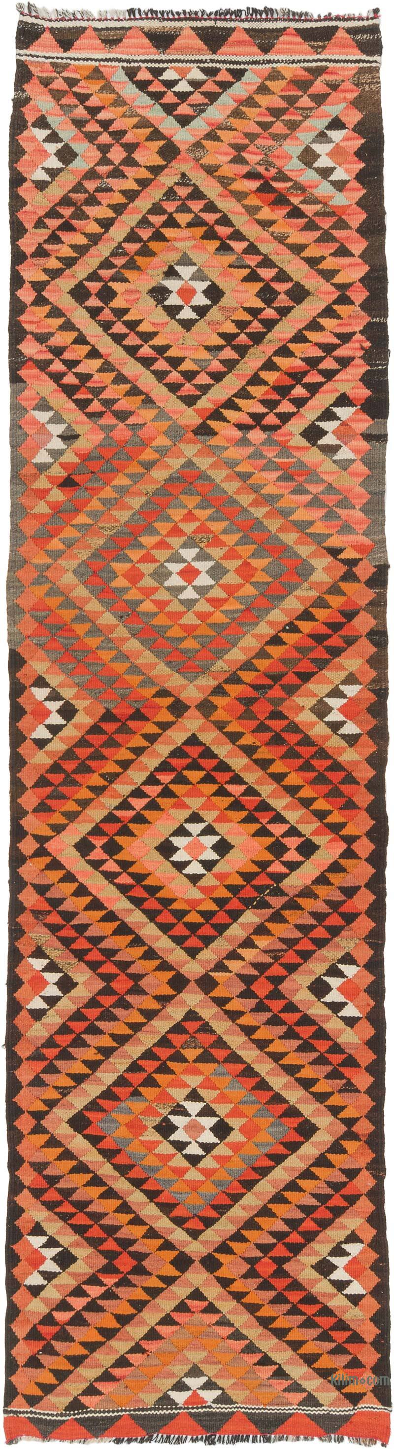 Vintage Tribal Kilim Runner - 2' 9" x 10' 4" (33" x 124") - K0077308