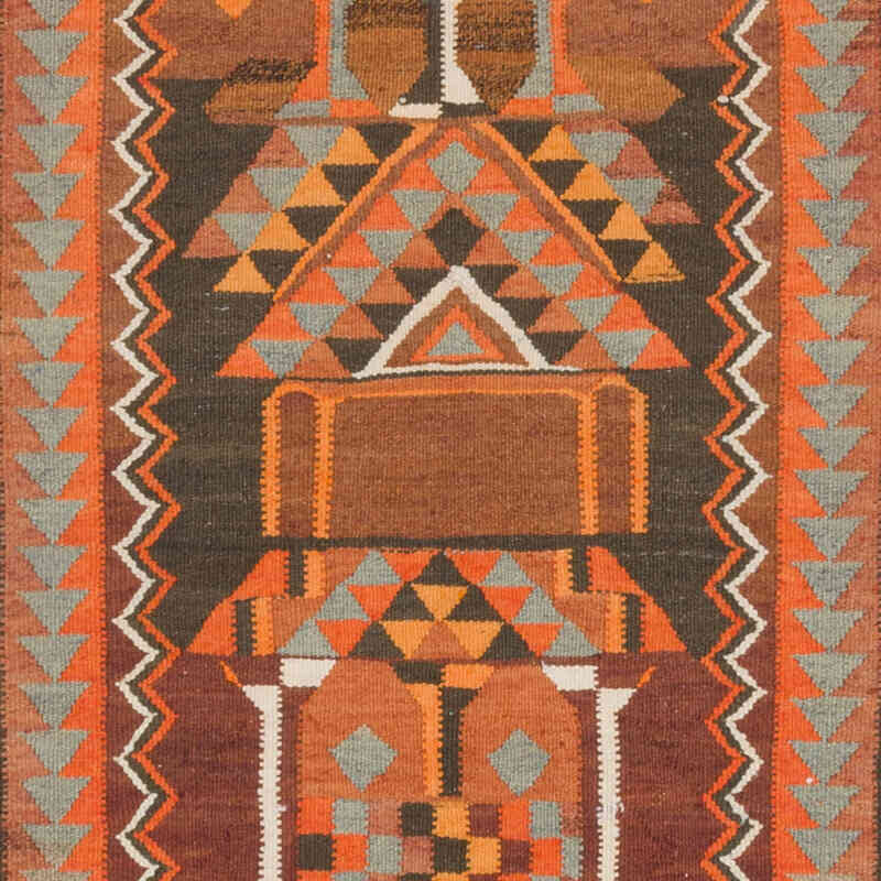 Vintage Tribal Kilim Runner - 2' 11" x 11' 6" (35" x 138") - K0077309