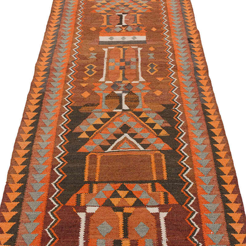 Vintage Tribal Kilim Runner - 2' 11" x 11' 6" (35" x 138") - K0077309