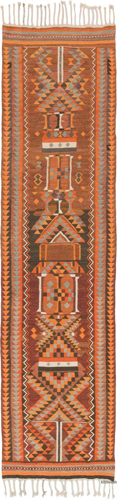 Vintage Tribal Kilim Runner - 2' 11" x 11' 6" (35" x 138")