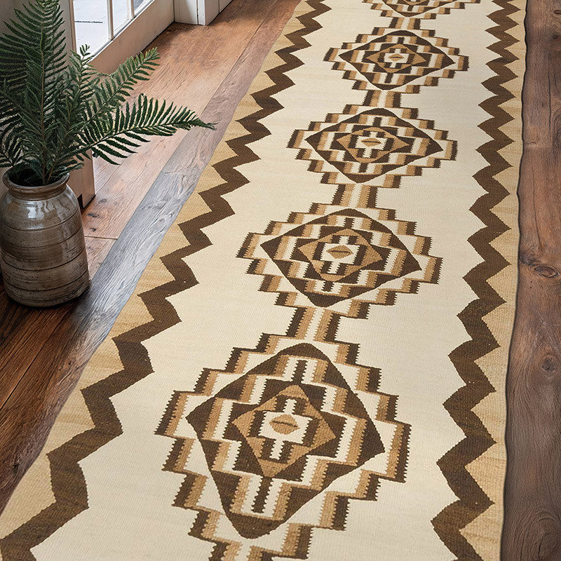 Vintage Tribal Kilim Runner - 2' 11" x 10' 4" (35" x 124") - K0077310