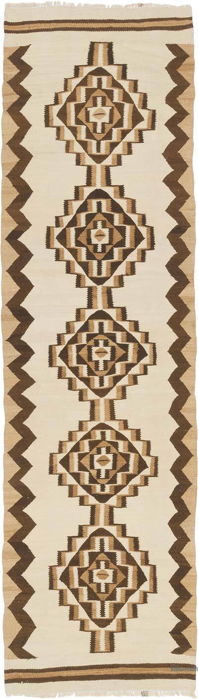 Vintage Tribal Kilim Runner - 2' 11" x 10' 4" (35" x 124")