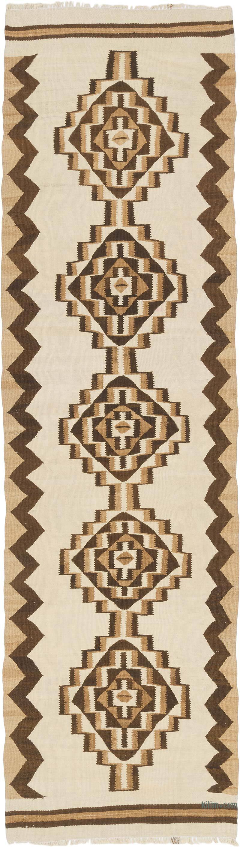 Vintage Tribal Kilim Runner - 2' 11" x 10' 4" (35" x 124") - K0077310