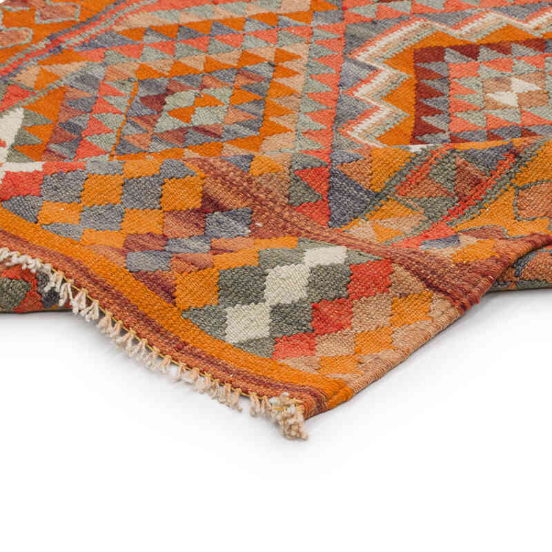 Vintage Tribal Kilim Runner - 3' 2" x 9' 7" (38" x 115") - K0077311