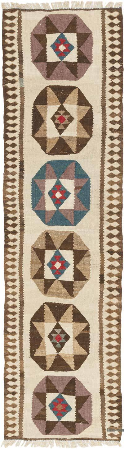 Vintage Tribal Kilim Runner - 2' 9" x 9' 10" (33" x 118")