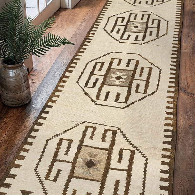 Vintage Tribal Kilim Runner - 2' 11" x 10' 2" (35" x 122") - K0077315