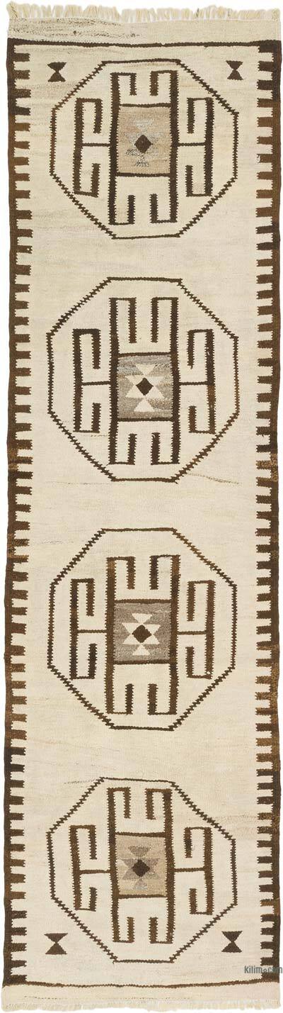 Vintage Anadolu Kilim Yolluk - 88 cm x 310 cm