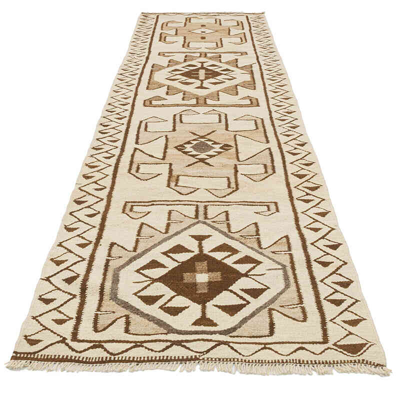 Vintage Tribal Kilim Runner - 3' 1" x 11' 3" (37" x 135") - K0077316