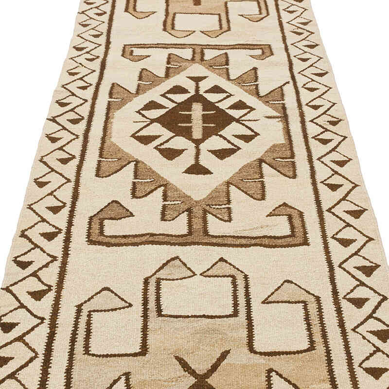 Vintage Tribal Kilim Runner - 3' 1" x 11' 3" (37" x 135") - K0077316