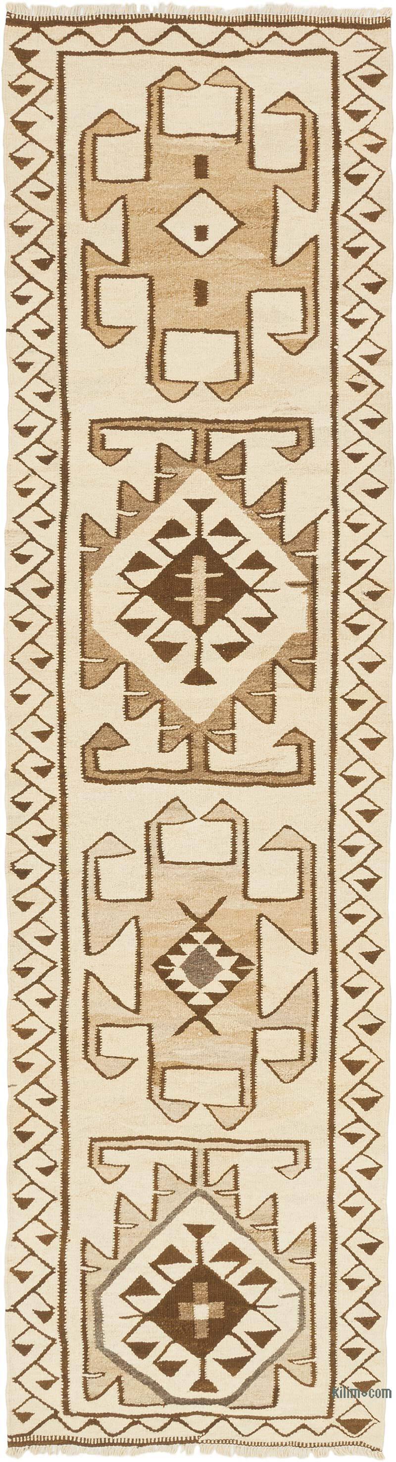 Vintage Tribal Kilim Runner - 3' 1" x 11' 3" (37" x 135") - K0077316