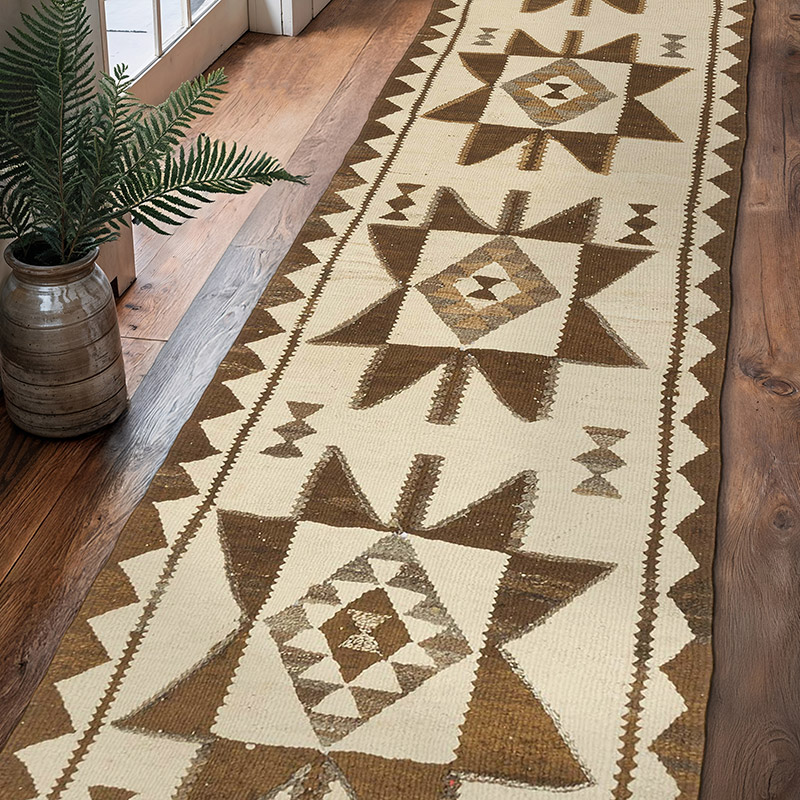 Vintage Tribal Kilim Runner - 2' 9" x 9' 10" (33" x 118") - K0077321