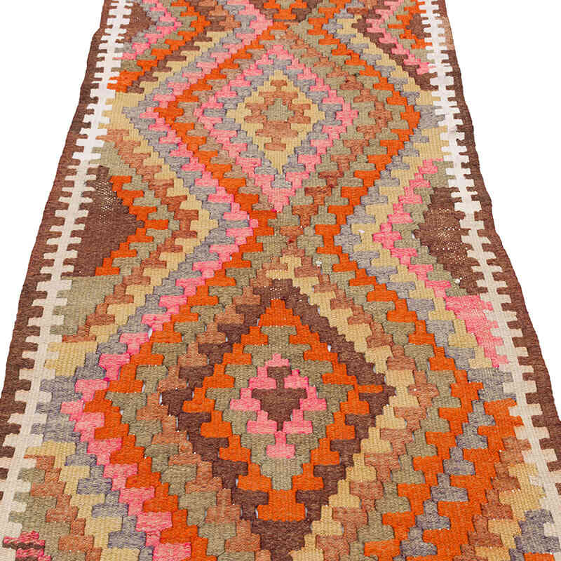 Alfombra Kilim Tribal Vintage - 89 cm x 260 cm - K0077322