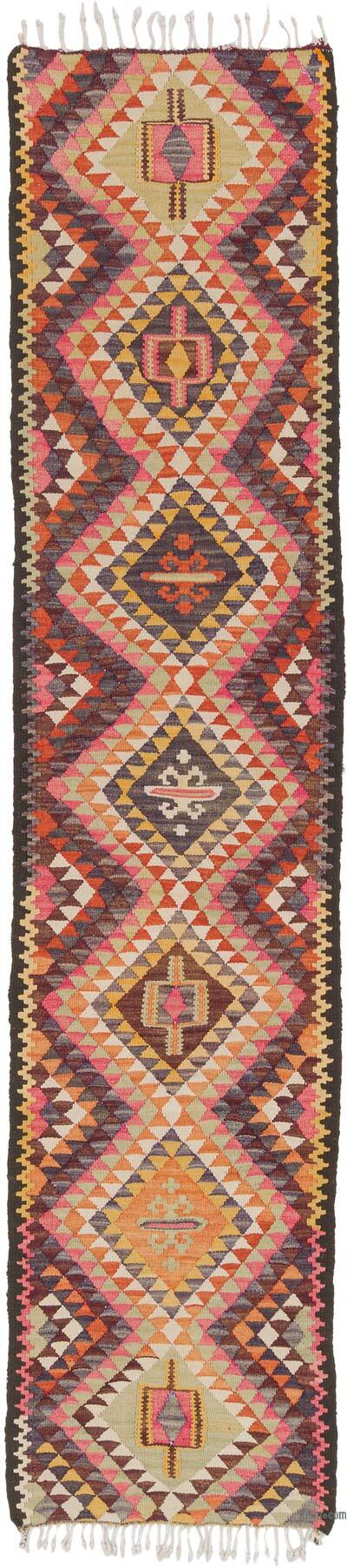Vintage Tribal Kilim Runner - 2' 7" x 11' 6" (31" x 138")