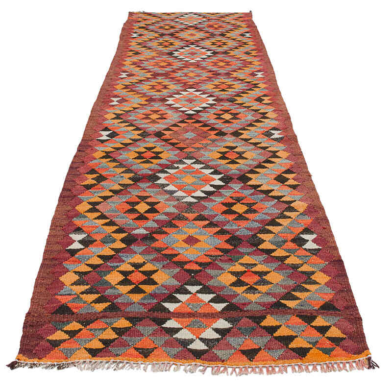 Vintage Tribal Kilim Runner - 2' 11" x 10'  (35" x 120") - K0077480