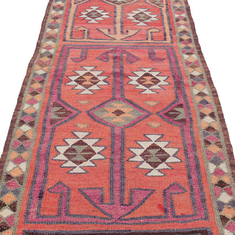 Vintage Anadolu Kilim Yolluk - 105 cm x 367 cm - K0077481