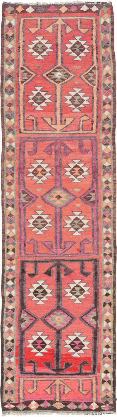 Vintage Tribal Kilim Runner - 3' 5" x 12'  (41" x 144")
