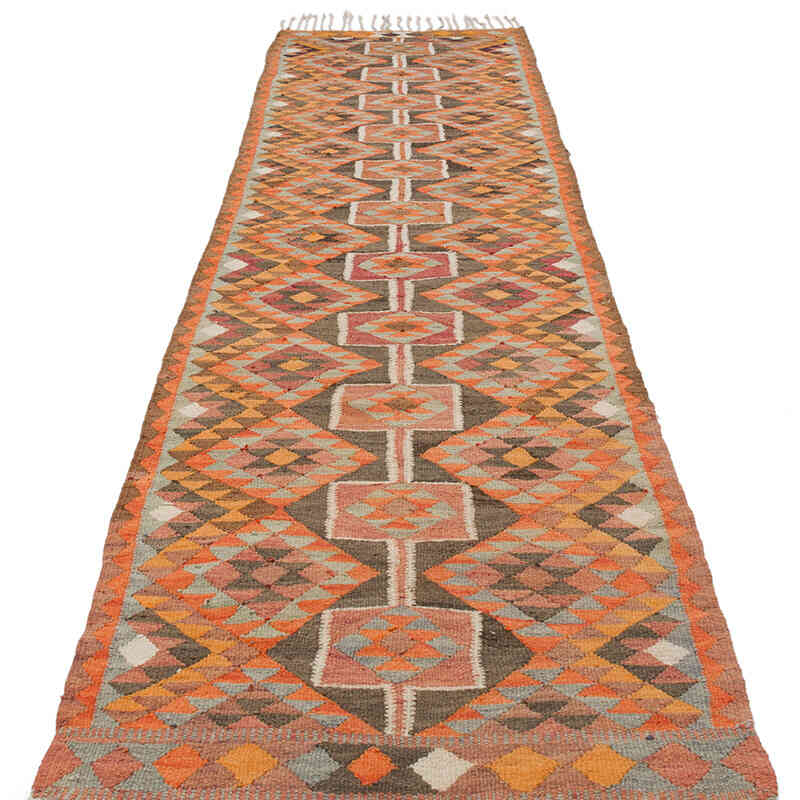 Vintage Tribal Kilim Runner - 2' 9" x 10' 11" (33" x 131") - K0077486
