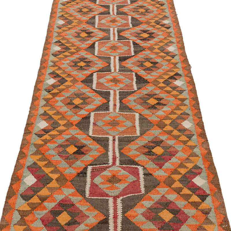 Vintage Tribal Kilim Runner - 2' 9" x 10' 11" (33" x 131") - K0077486