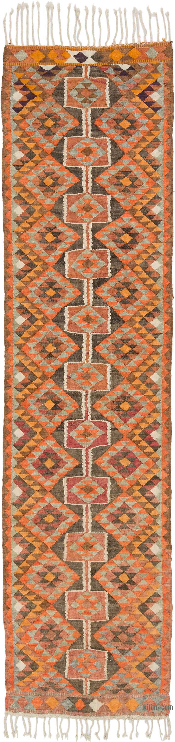 Vintage Tribal Kilim Runner - 2' 9" x 10' 11" (33" x 131") - K0077486