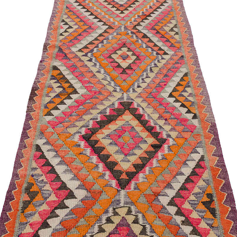 Alfombra Kilim Tribal Vintage - 87 cm x 285 cm - K0077487