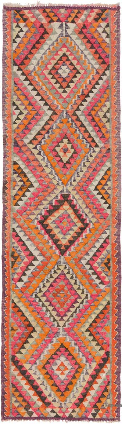 Vintage Tribal Kilim Runner - 2' 10" x 9' 4" (34" x 112")