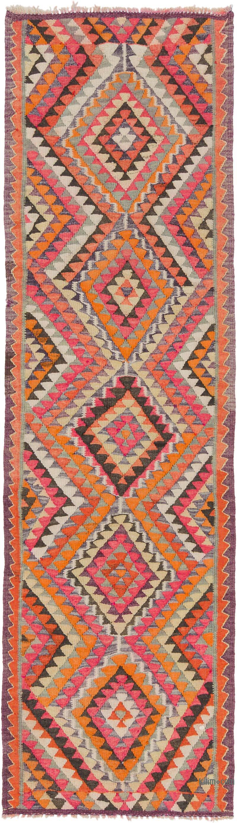 Alfombra Kilim Tribal Vintage - 87 cm x 285 cm - K0077487