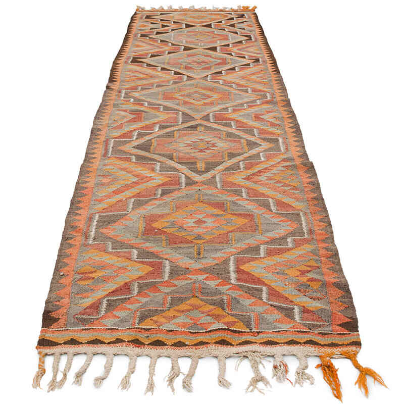 Vintage Tribal Kilim Runner - 2' 11" x 11'  (35" x 132") - K0077488