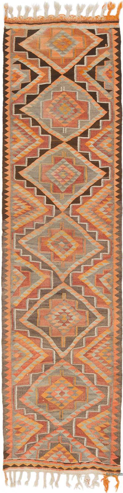 Vintage Tribal Kilim Runner - 2' 11" x 11'  (35" x 132")