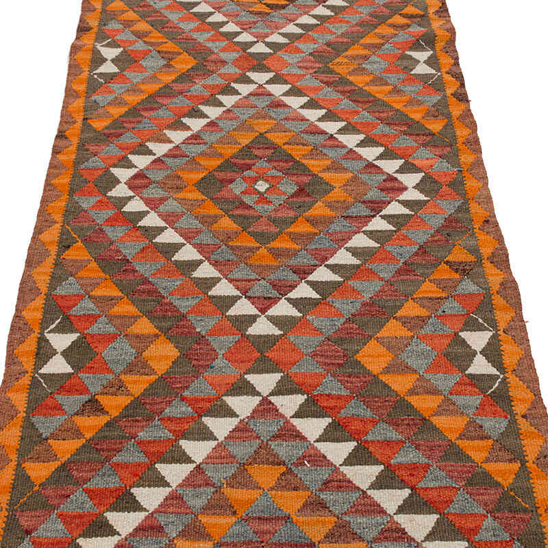 Alfombra Kilim Tribal Vintage - 90 cm x 303 cm - K0077489