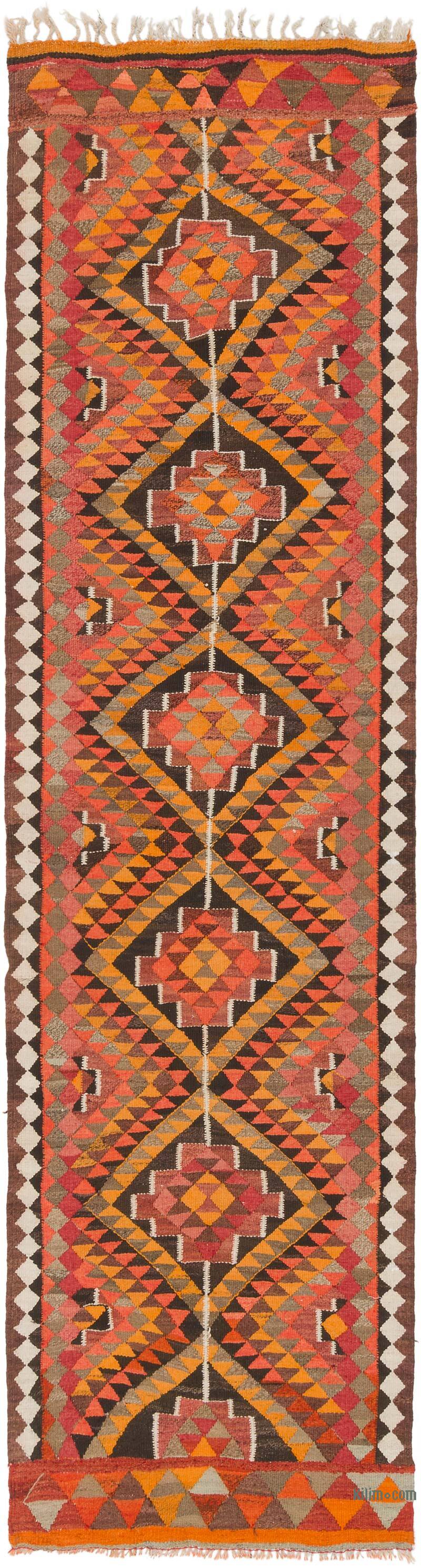 Vintage Tribal Kilim Runner - 2' 11" x 11'  (35" x 132") - K0077492