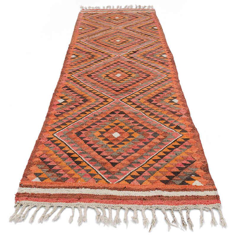 Vintage Tribal Kilim Runner - 2' 9" x 9' 11" (33" x 119") - K0077493