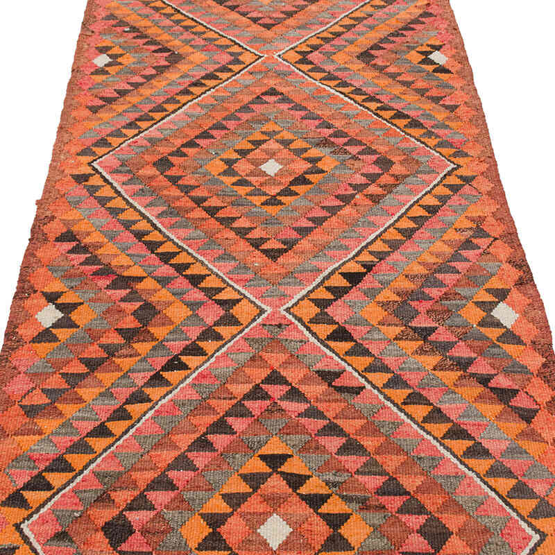 Vintage Tribal Kilim Runner - 2' 9" x 9' 11" (33" x 119") - K0077493