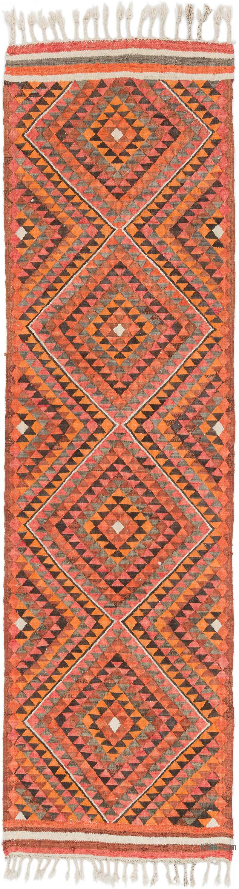 Vintage Tribal Kilim Runner - 2' 9" x 9' 11" (33" x 119") - K0077493